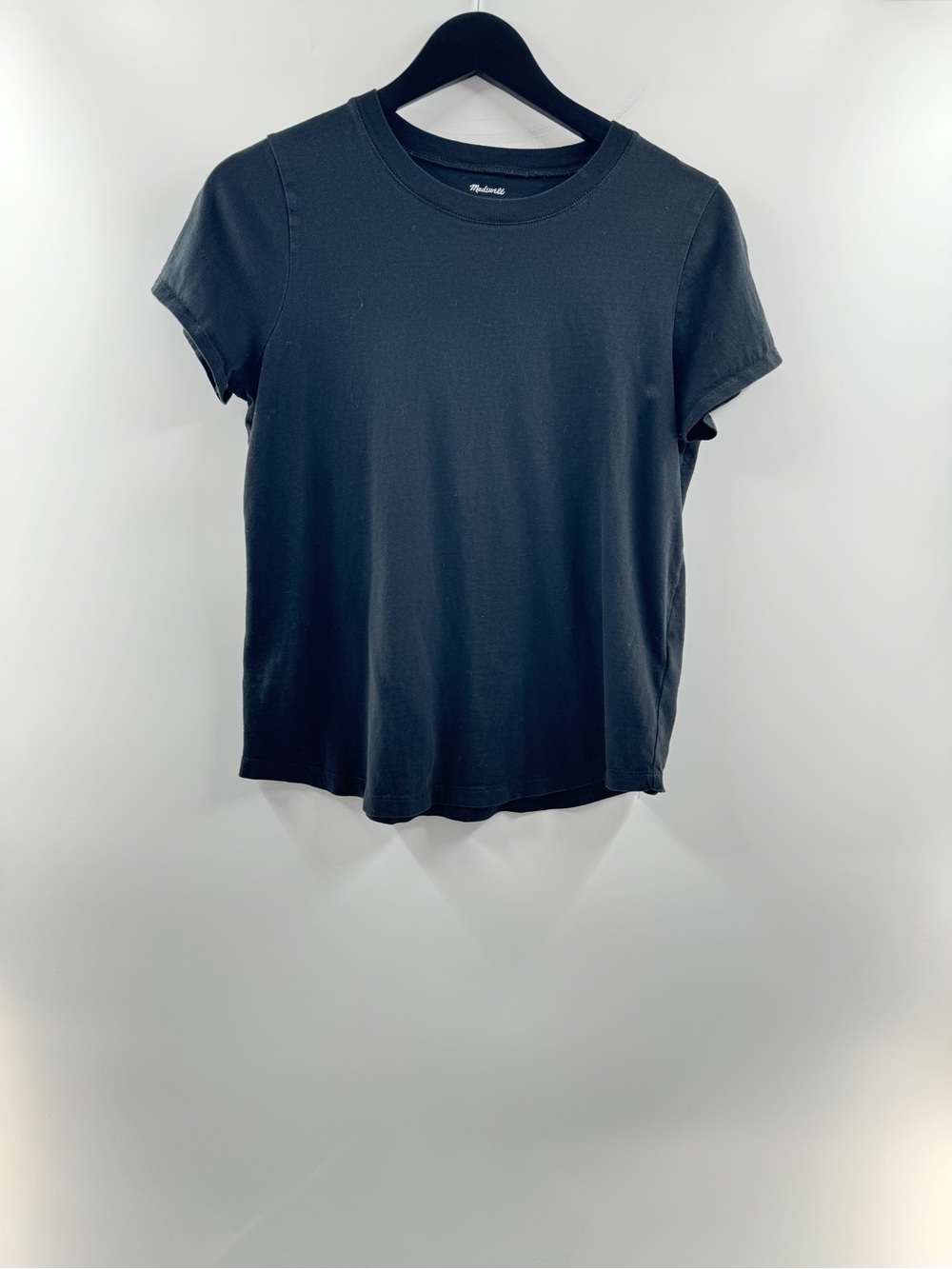 Madewell Softfade Black Cotton Short Sleeve Crewneck T-Shirt – Women's Small